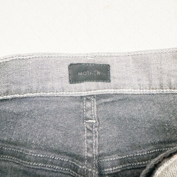 Mother The Swooner Supermoon Stripe Gray Skinny Jeans Size 25 - Picture 5 of 9
